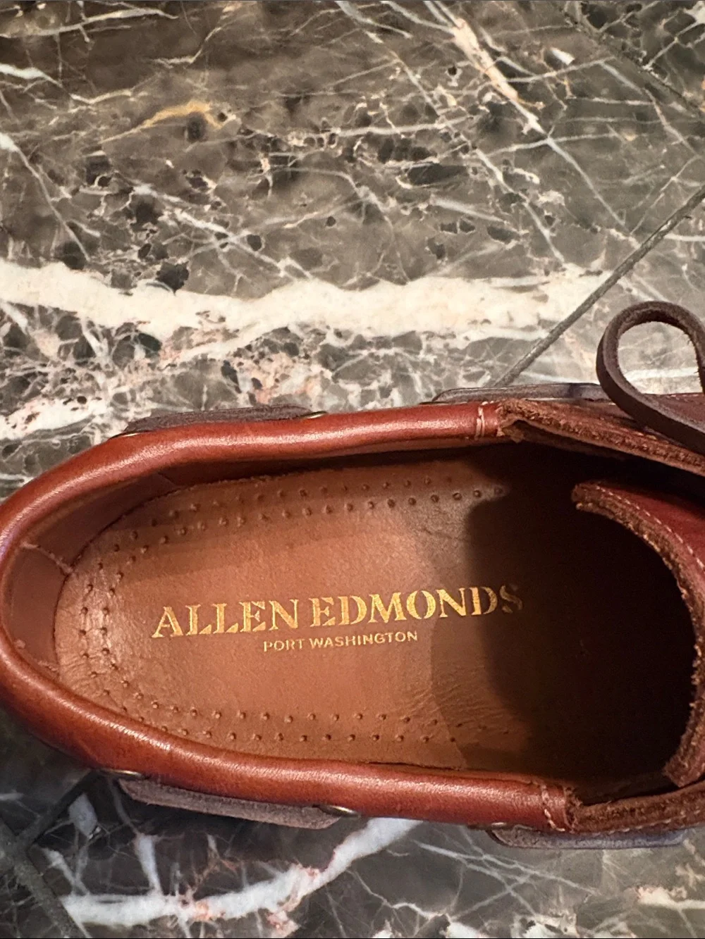 Allen Edmonds Men's Leather Boat Shoes - Chestnut Brown